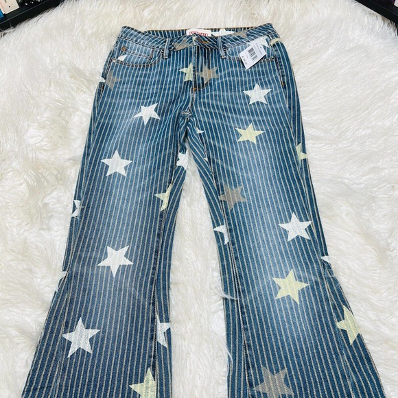 DRIFTWOOD FARRAH JEANS PINSTRIPE STARS SIZE 26 DW-P40692A - Picture 3 of 8
